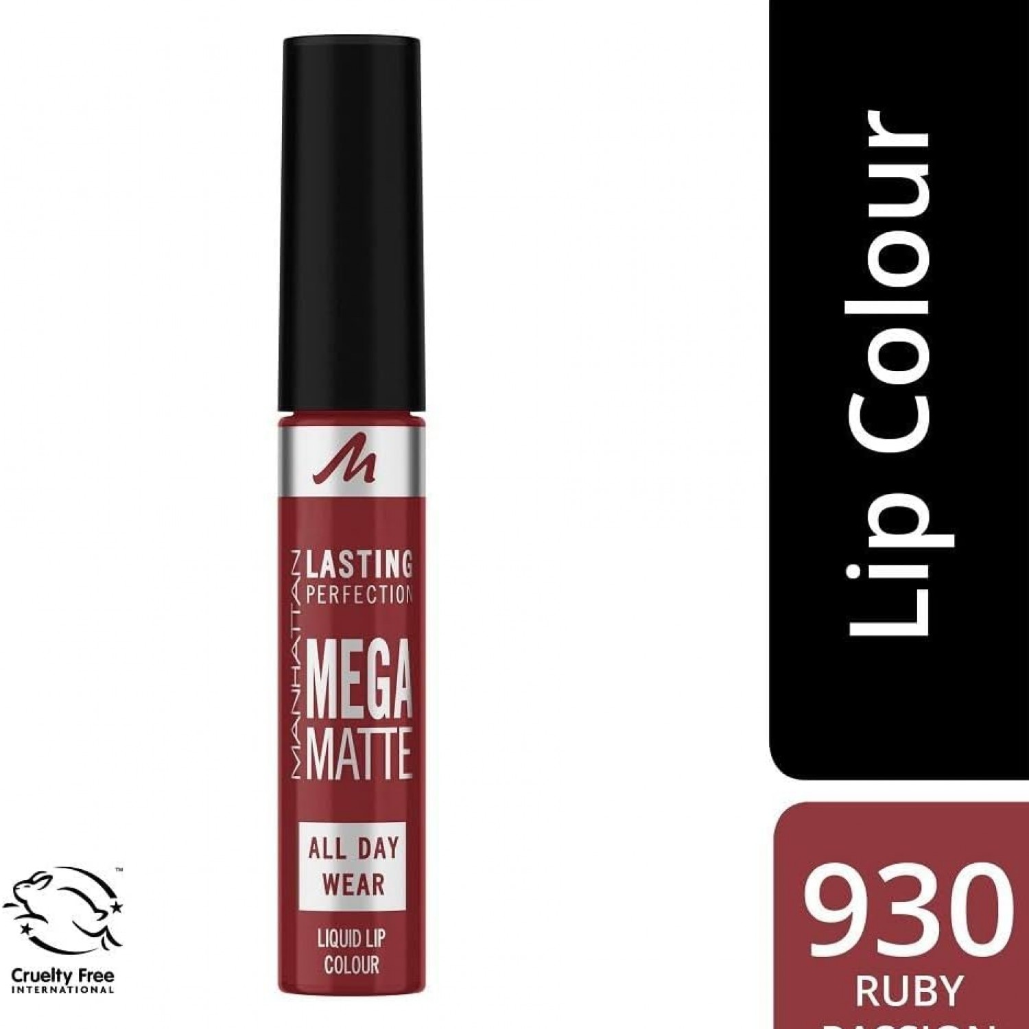 ΚΡΑΓΙΟΝ Manhattan Lasting Perfection Mega Matte Liquid Lip Color, 930 Ruby Passion