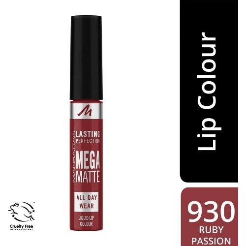 ΚΡΑΓΙΟΝ Manhattan Lasting Perfection Mega Matte Liquid Lip Color, 930 Ruby Passion