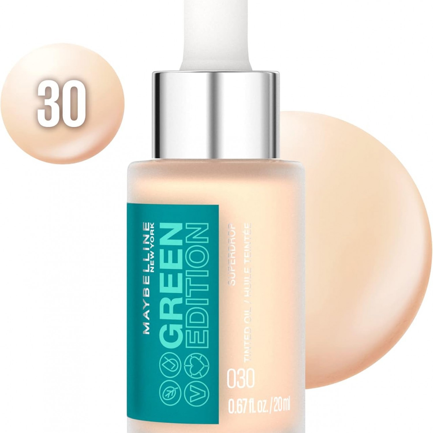  MAKE UP Maybelline Green Edition Superdrop Tinted Oil Makeup N°30 20ml.
