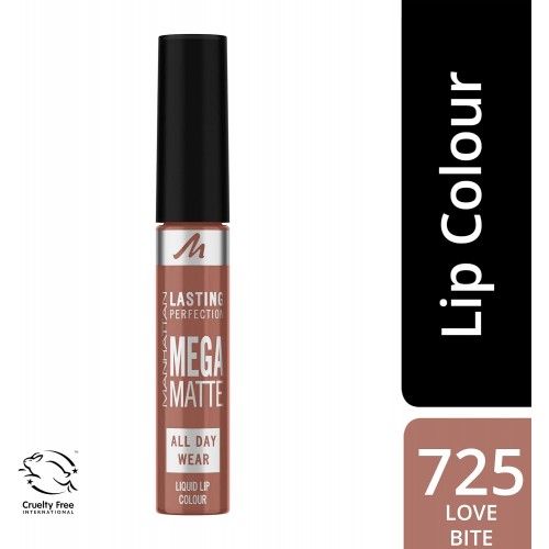 ΚΡΑΓΙΟΝ Manhattan Lasting Perfection Mega Matte Liquid Lip Colour, Colour 725 Love Bite