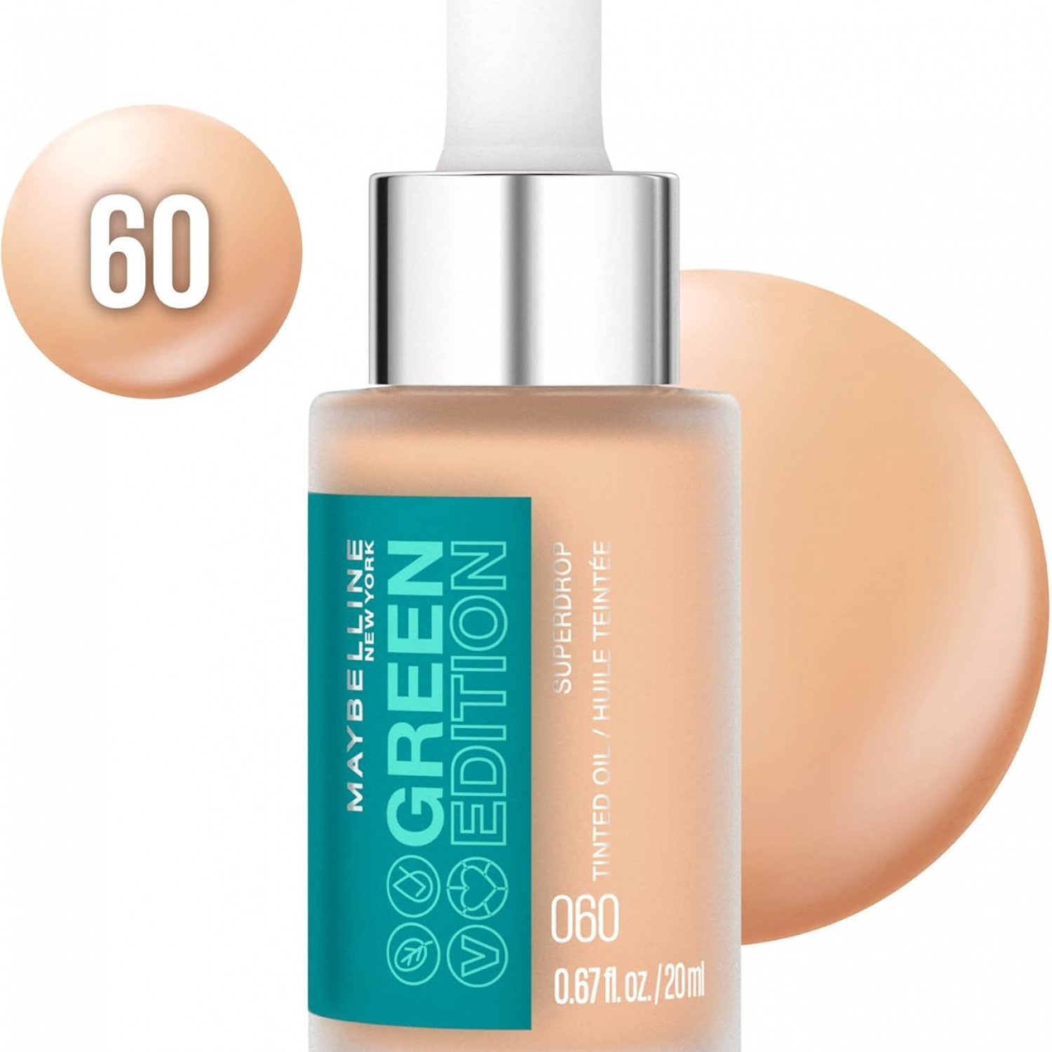 ΜΕΚΑ UP Maybelline Green Edition Superdrop Tinted Oil Makeup N°60 20ml