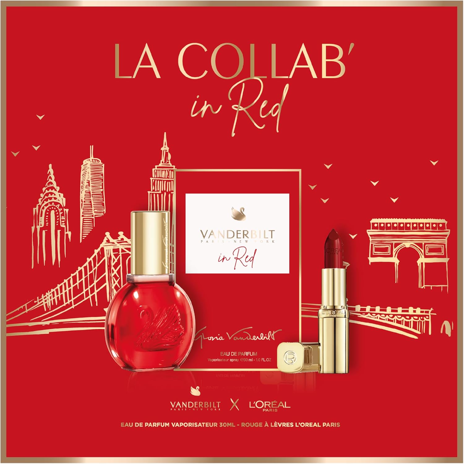  Perfumers Creators Set In Red x L'Oréal Paris | Κομψό γυναικείο άρωμα, μεθυστικό και ντελικάτο αποτύπωμα, νότες βάσης βανίλιας, 30ml