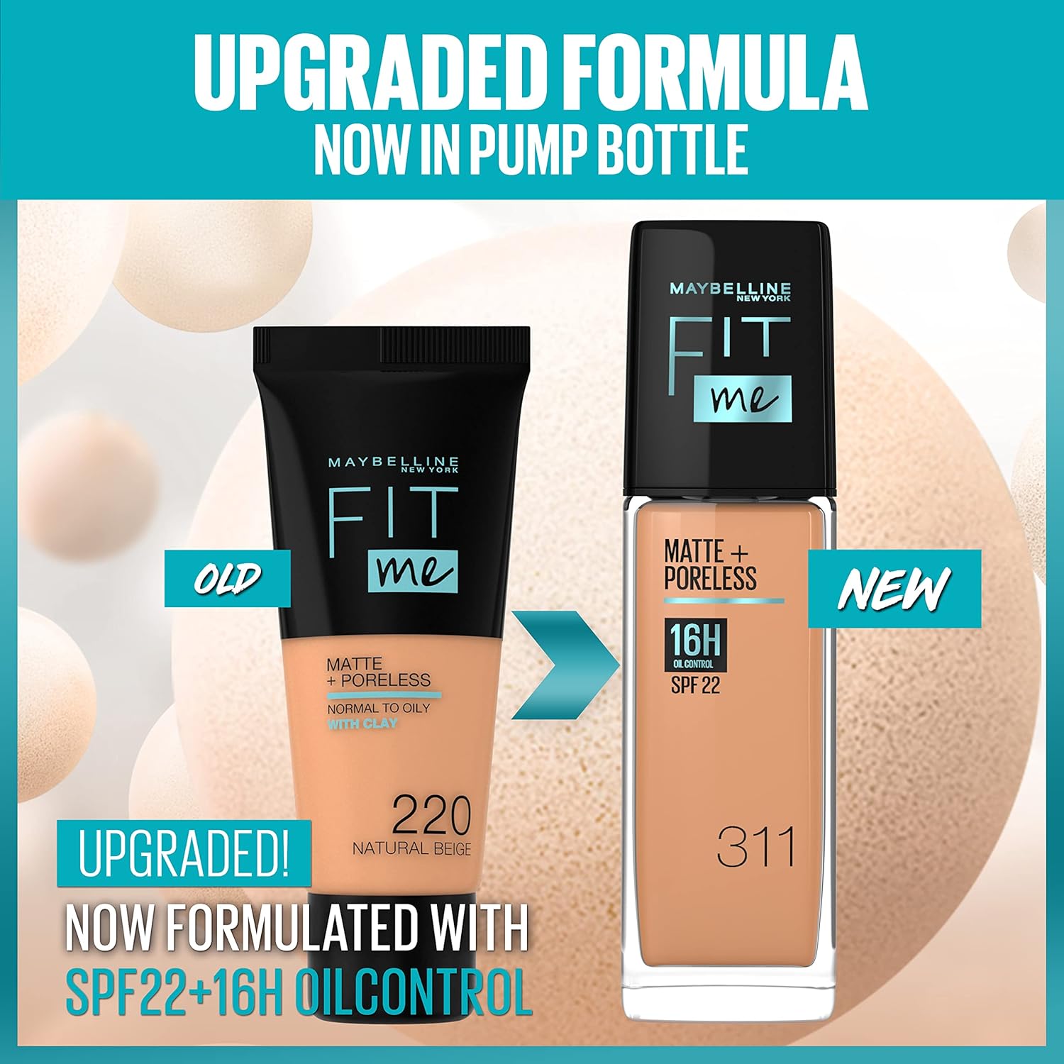ΜΑΚΕ UP Maybelline Fit Me Matte + Poreless Foundation 311