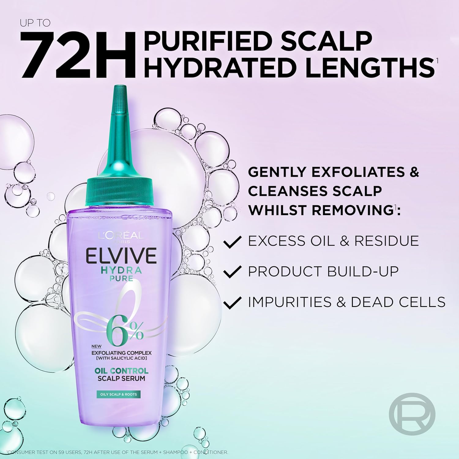 L’Oréal Paris Elvive Hydra Pure Exfoliating Pre-Shampoo Scalp Serum for Oily Scalp & Roots, 102ml