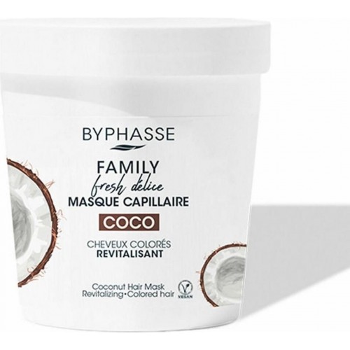 Byphasse Family Fresh Delice Coconut Μάσκα Μαλλιών για Διατήρηση Χρώματος 250ml