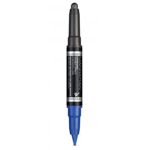 Manhattan Eyemazing Double Effect Eyeshadow  Liner - Μπλε 2 σε 1 σε στυλό για περιστροφή - Χρώμα 004 Cobalt
