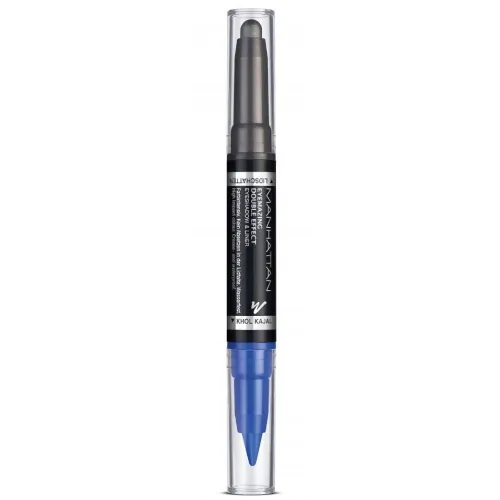 Manhattan Eyemazing Double Effect Eyeshadow  Liner - Μπλε 2 σε 1 σε στυλό για περιστροφή - Χρώμα 004 Cobalt