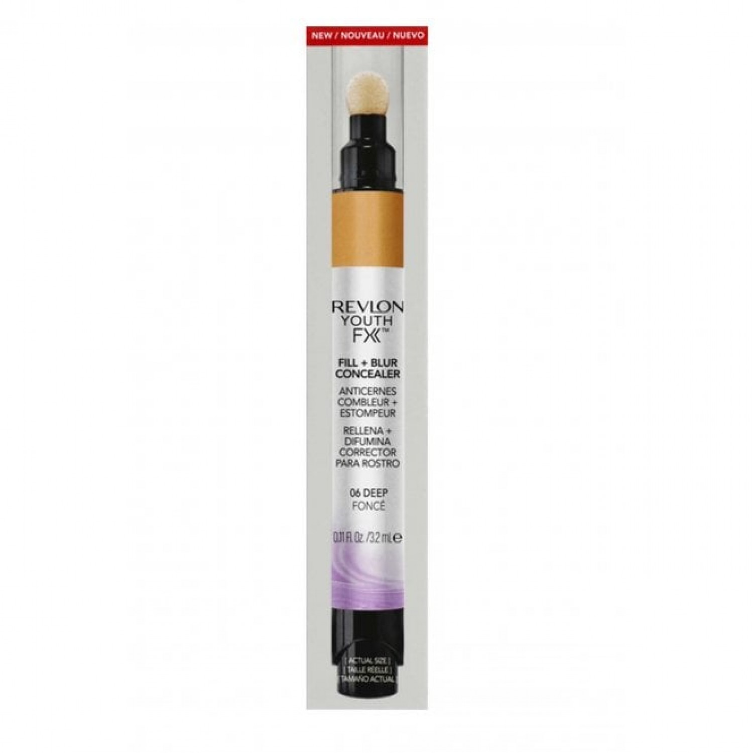 Revlon Youth Fx Fill + Blur Concealer, 06 Deep, 3.2ml